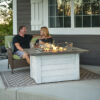 Rectangular Fire Tables - Alcott with couple - lifestyle