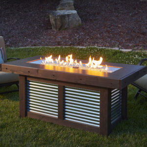 Rectangular Fire Tables - Denali Brew without Wind Guard