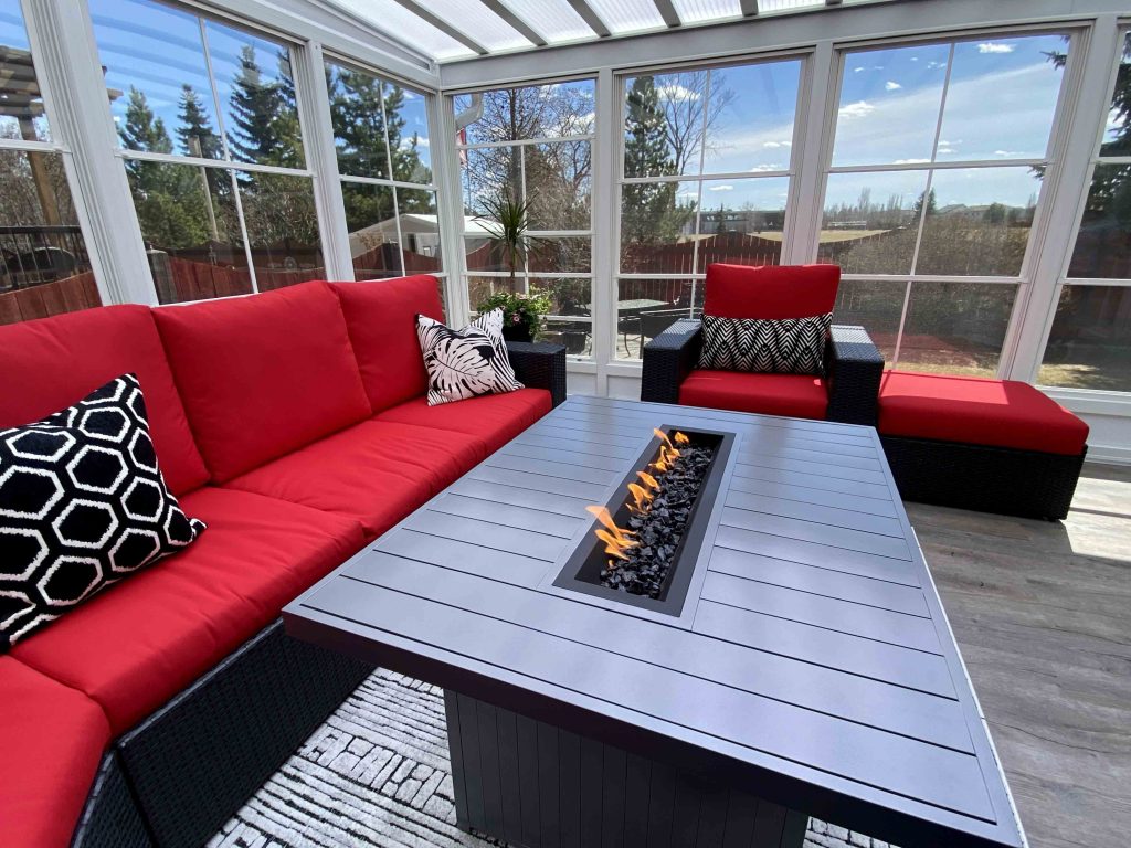 Outdoor Furniture Sectional Red