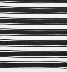 Fiesta Outdoor Rug Black and White Band