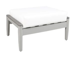 Aluminum sleek outdoor ottoman