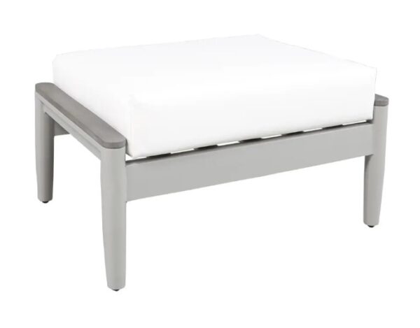 Aluminum sleek outdoor ottoman