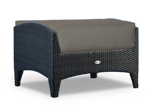 Outdoor ottoman with sunbrella cushion