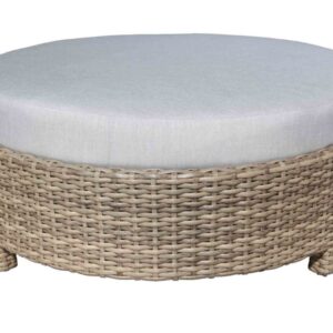 Large outdoor ottoman with cushion